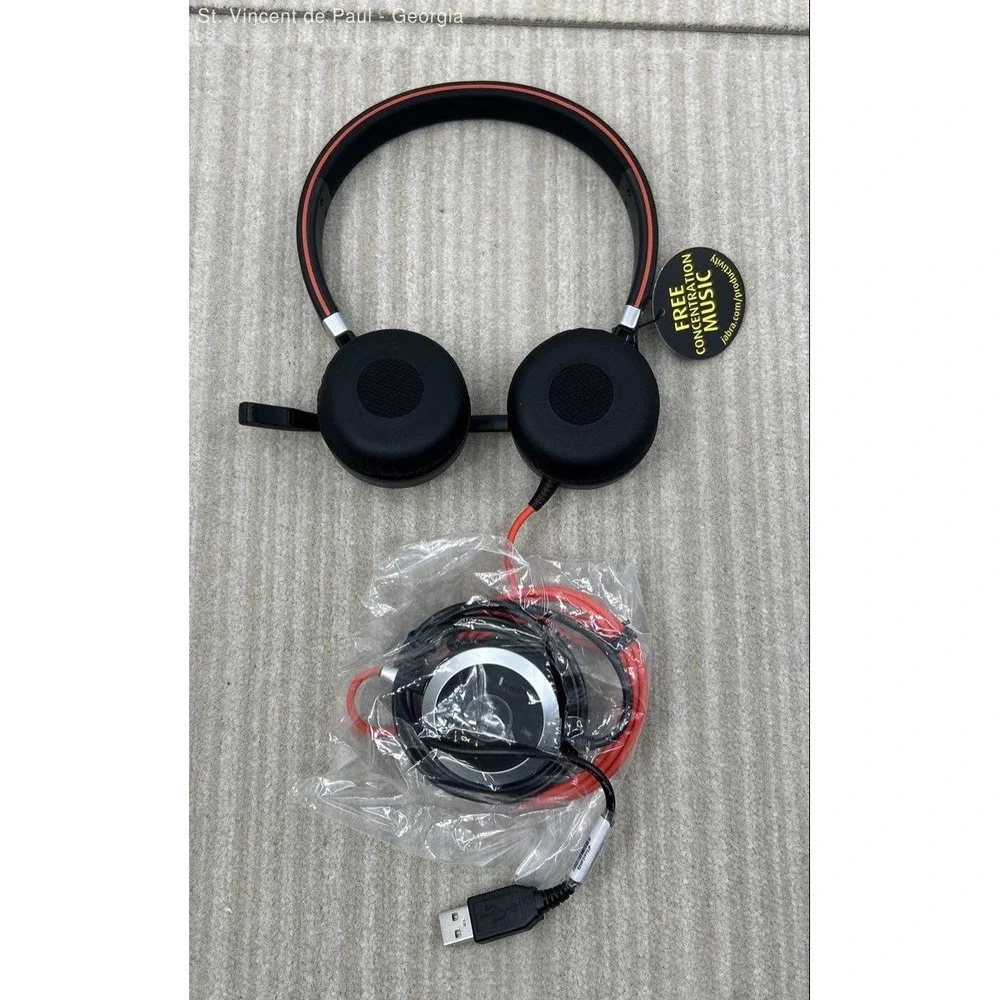 Jabra Evolve 40 UC Mono Wired Headset HSC017 with ENC010 USB-A Controller New